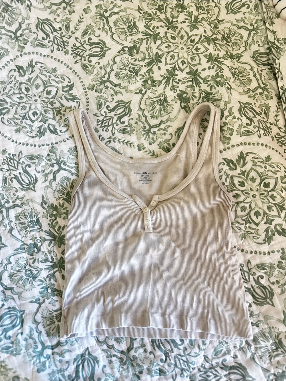 White cropped brandy Melville tank